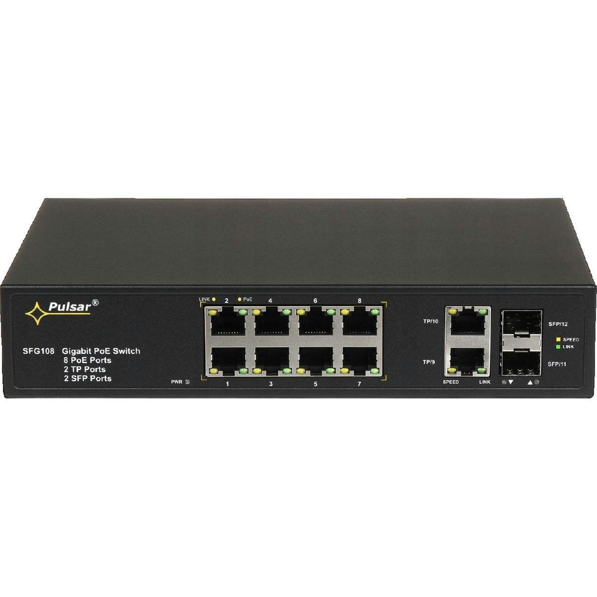 Voir la diapositive 2 : TP-LINK Switch industriel TP-Link SFG-108 12 ports PoE