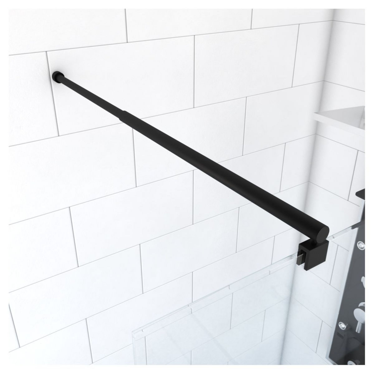Barre droite extensible PARMA 2 BLACK  70-100cm