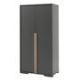 Voir la diapositive 1 : Paris Prix Armoire 2 Portes  London  195cm Gris Anthracite