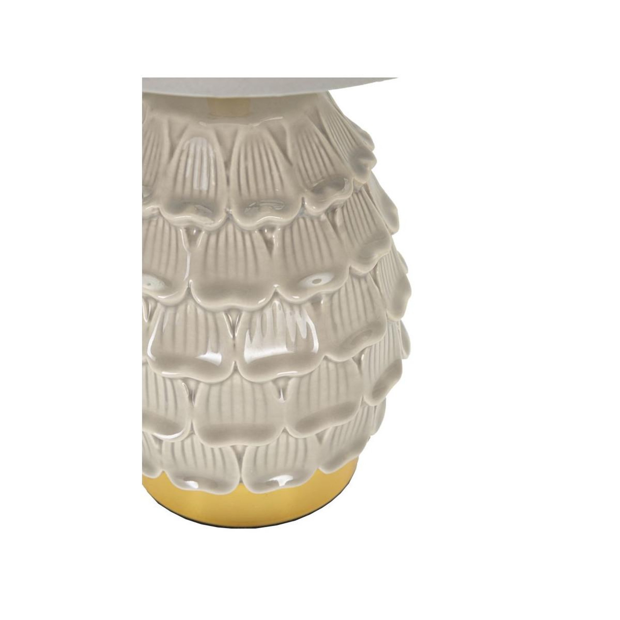 Voir la diapositive 4 : Paris Prix Lampe à poser en céramique  pigny  30cm crème