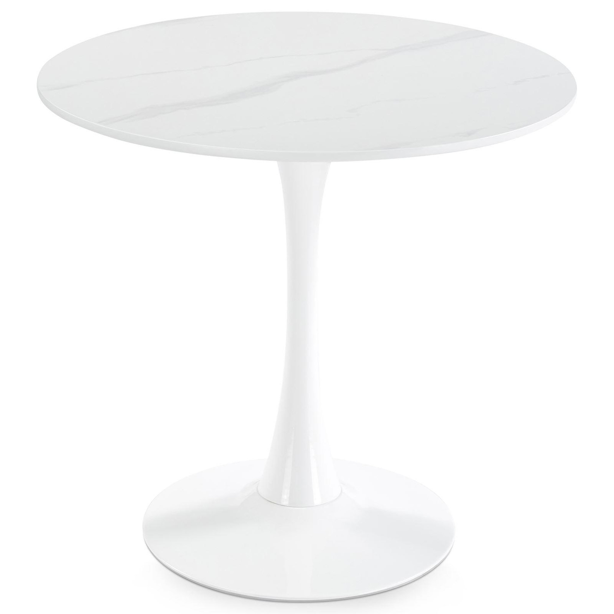 Voir la diapositive 1 : IDIMEX Table à manger ronde loire ø 80 cm en céramique