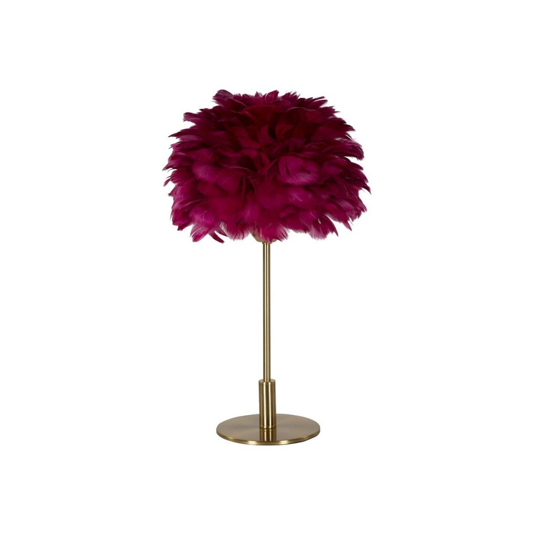 Paris Prix Lampe à poser imitation plume  ball  50cm or & bordeaux
