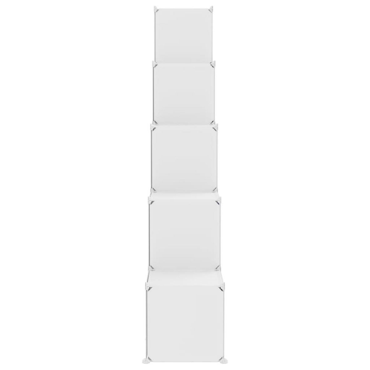 VIDAXL Armoire de rangement pour enfants avec 15 cubes Blanc PP