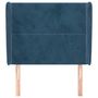 Voir la diapositive 3 : VIDAXL Tete de lit avec oreilles Bleu fonce 103x23x118/128 cm Velours