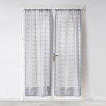 Paris Prix Paire de Voilages Passe-Tringle  Candide  70x240cm Gris