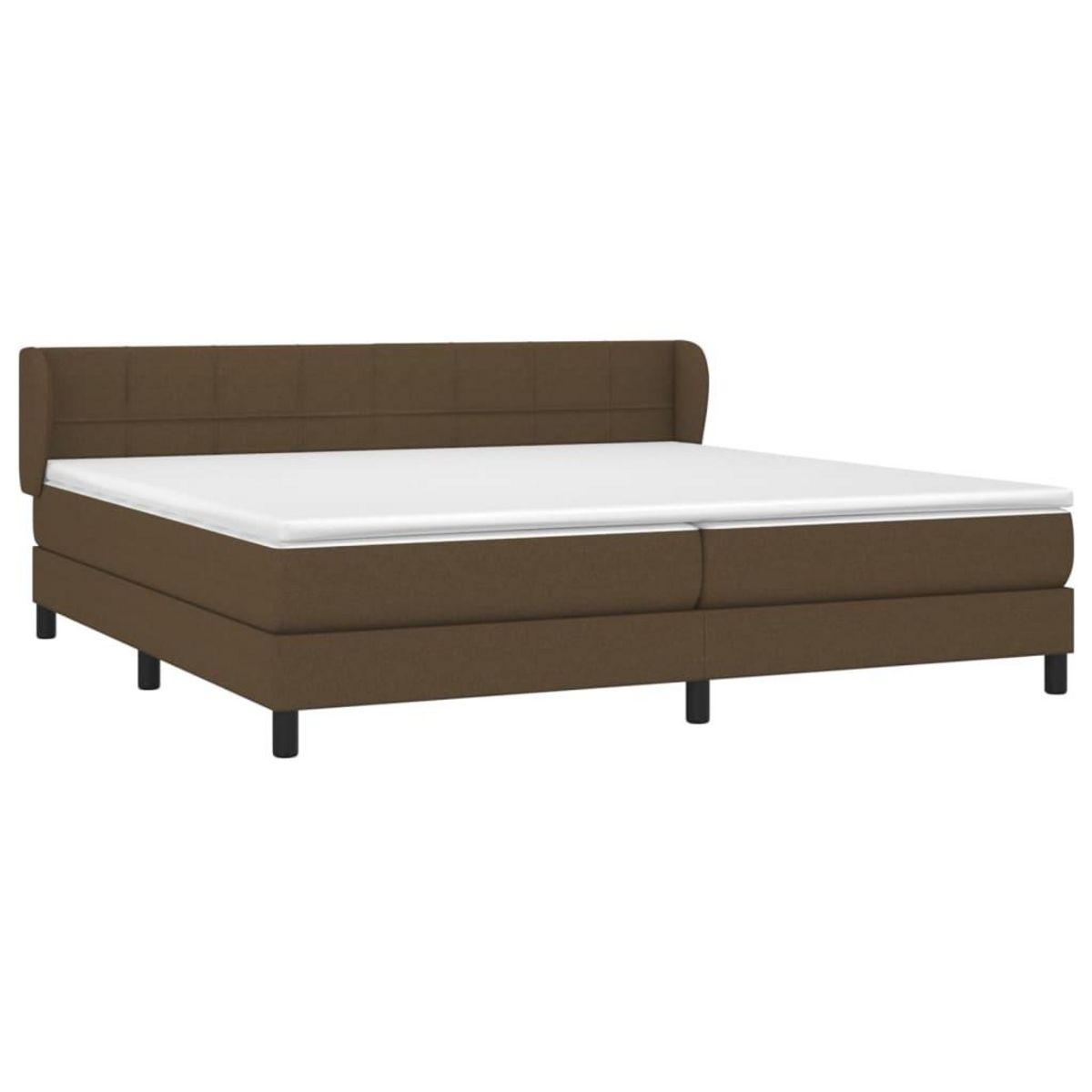 VIDAXL Sommier a lattes de lit avec matelas Marron fonce 200x200 cm