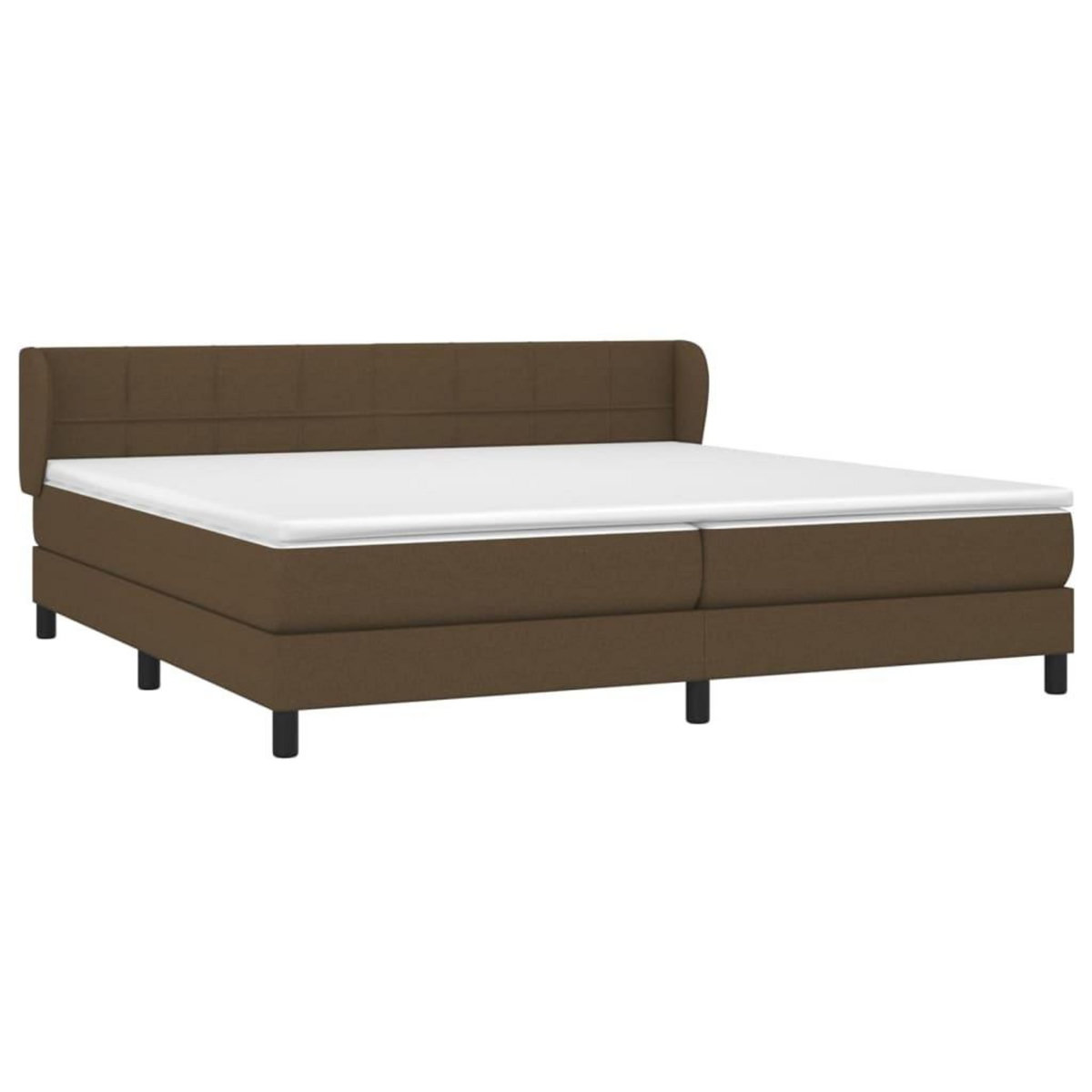VIDAXL Sommier a lattes de lit avec matelas Marron fonce 200x200 cm