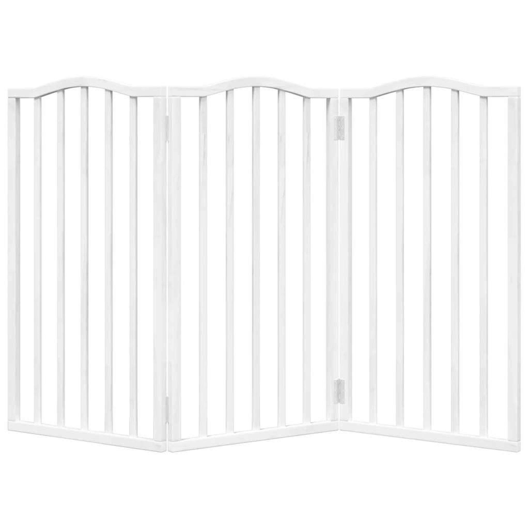 Voir la diapositive 4 : VIDAXL Barriere pour chien pliable 3 panneaux 150 cm bois de peuplier
