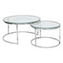Voir la diapositive 1 : ATMOSPHERA Lot de 2 Tables Basses Gigognes  Kneo  80cm Argent