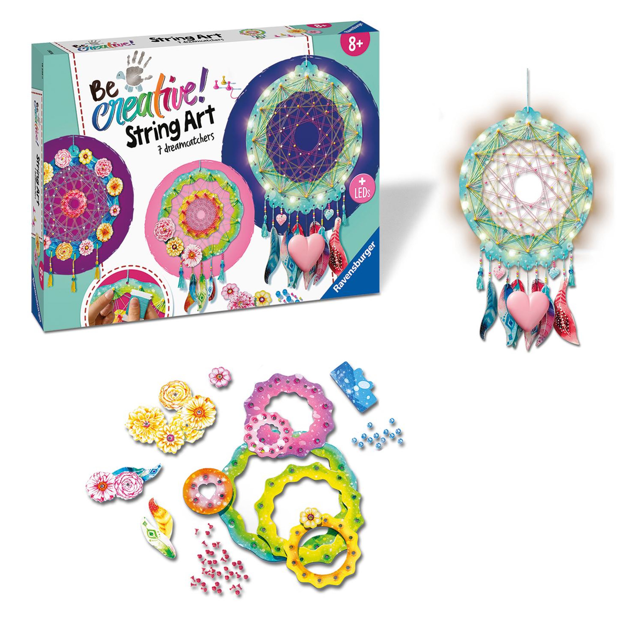 Voir la diapositive 2 : RAVENSBURGER Atelier créatif attrapes-rêves - String Art
