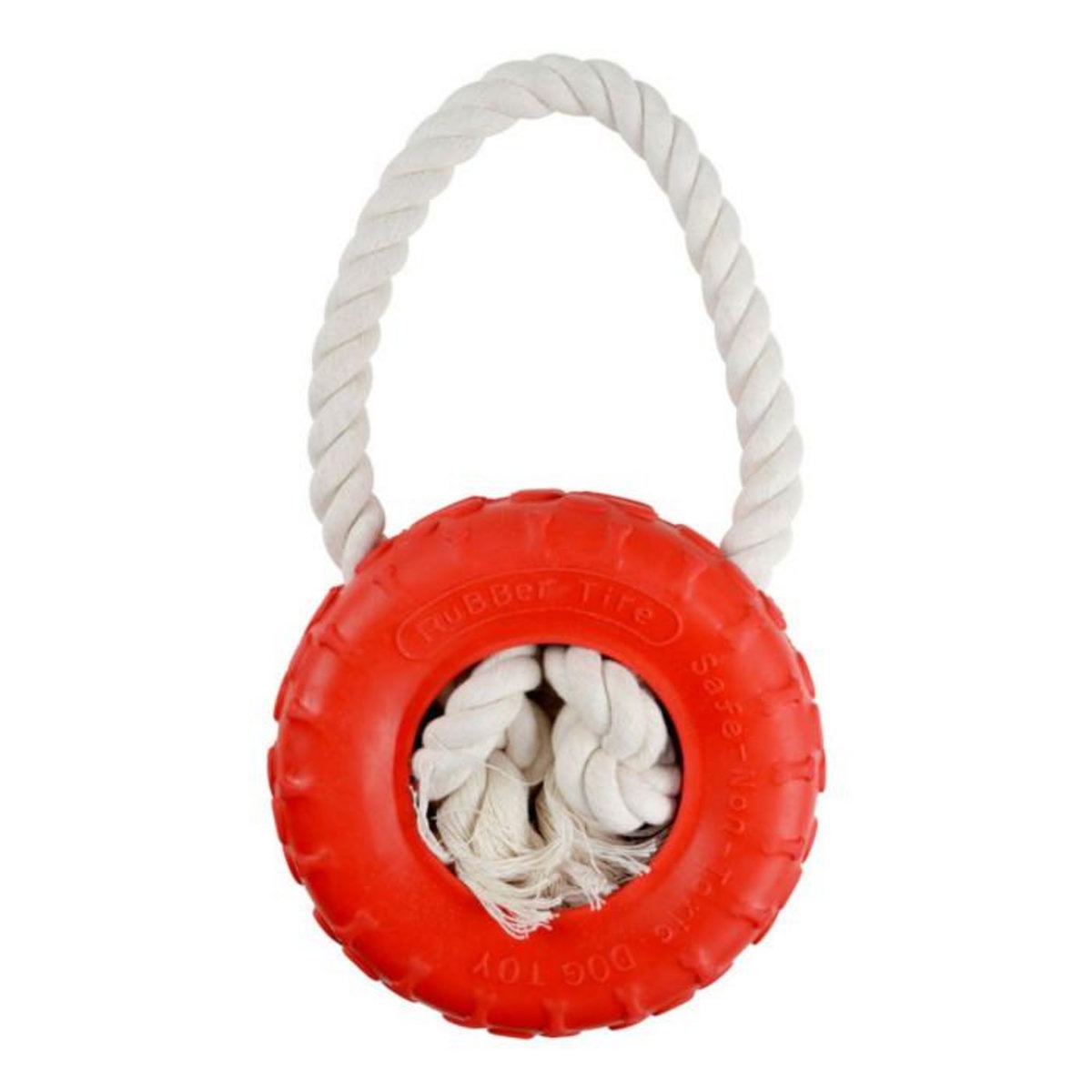 Paris Prix Jouet pour Chien  Pneu & Corde  25cm Rouge