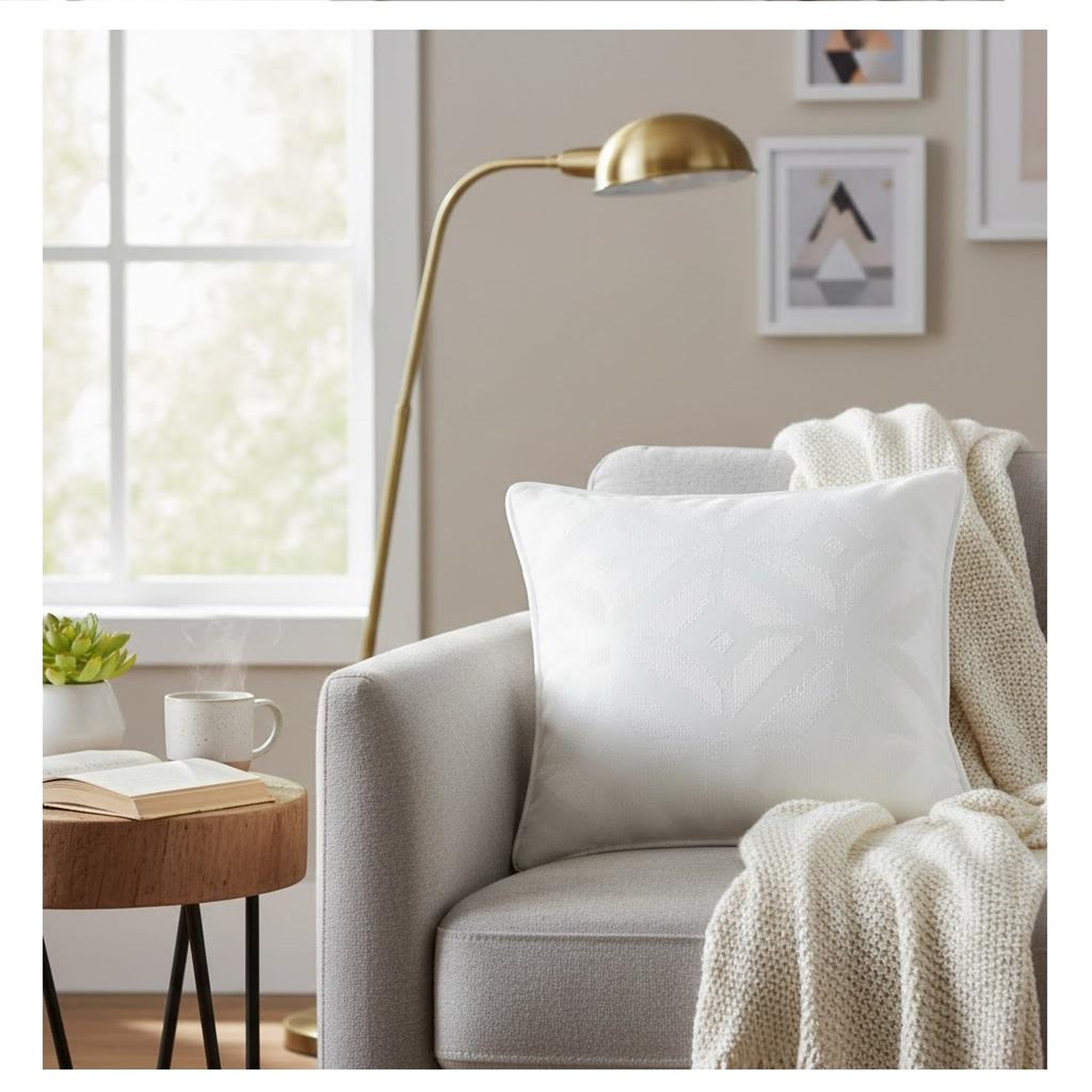 Voir la diapositive 2 : Eden Coussin tisse jacquard majestic