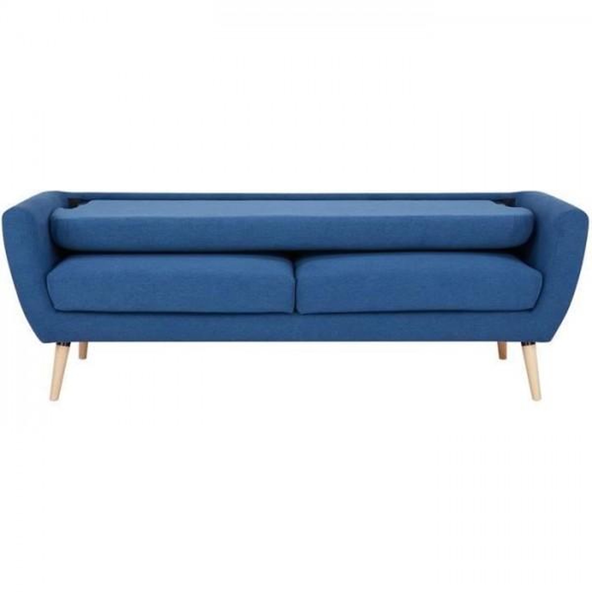 Voir la diapositive 5 : MARKET24 Canapé 3 places LILLY -Tissu Bleu - L 193 x P 79 x H 86 cm