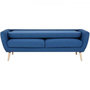 Voir la diapositive 5 : MARKET24 Canapé 3 places LILLY -Tissu Bleu - L 193 x P 79 x H 86 cm