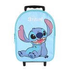 Bagtrotter Bagtrotter - Stitch - Sac à Dos Scolaire à Roulettes  - Bleu Clair - 1 Compartiment Zippé - Bretelles Matelassées - 25x12x32cm - Matière Polyester - Sac à Dos Scolaire Maternelle