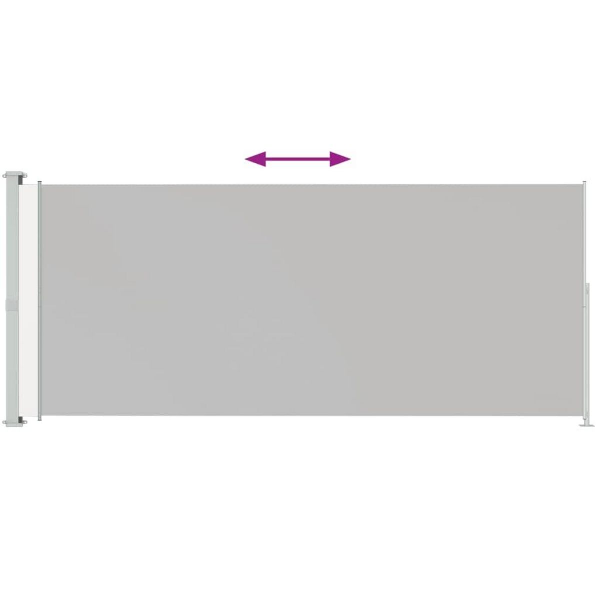 VIDAXL Auvent lateral retractable de patio 200x500 cm Creme