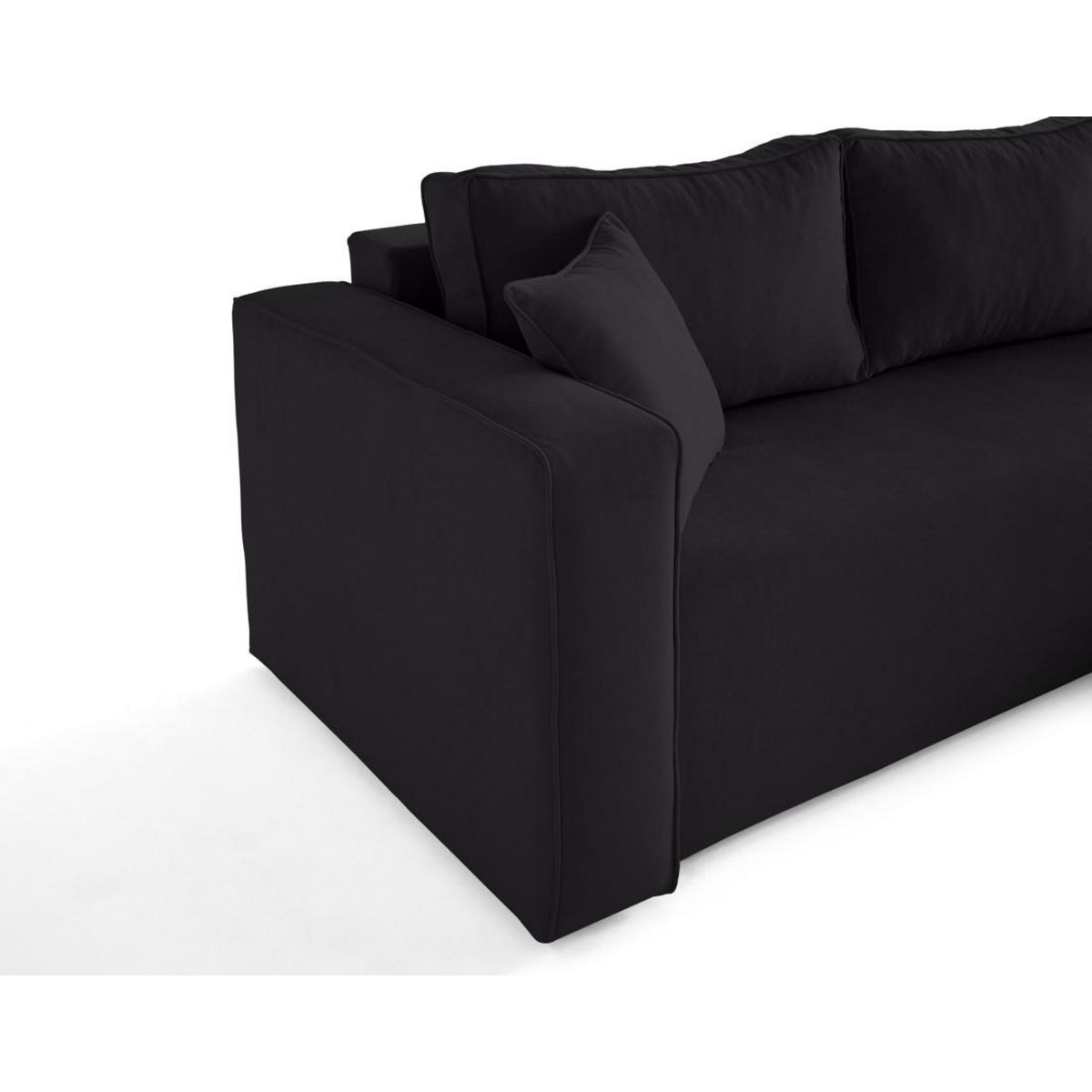 BEST MOBILIER Topaze - canapé d'angle déhoussable réversible 4 places en tissu