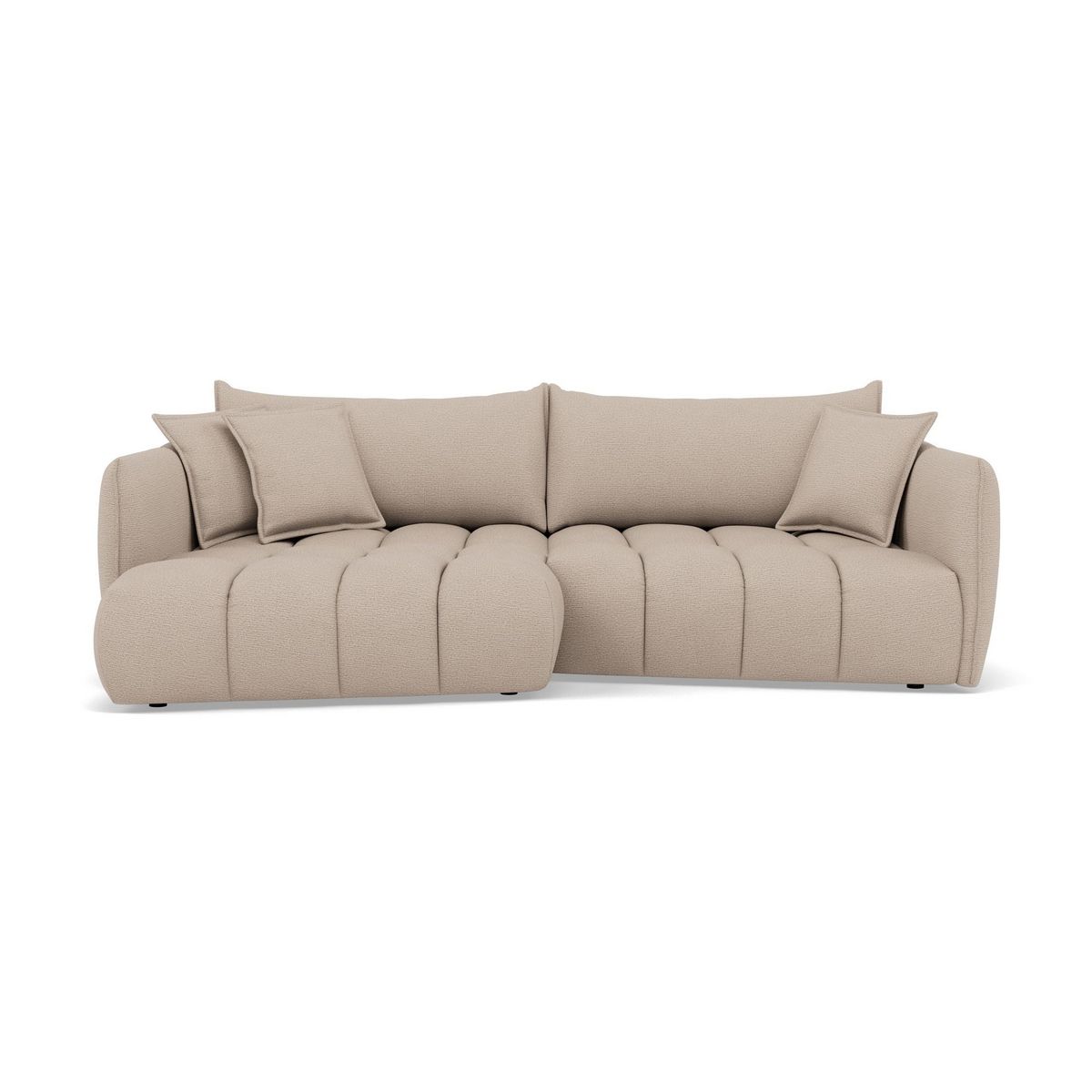 LISA DESIGN Cassiopee - canapé d'angle gauche 4 places en tissu texturé