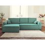 Voir la diapositive 5 : BEST MOBILIER Dellia - canapé d'angle réversible convertible - avec coffre - en velours côtelé - 4 places