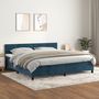 Voir la diapositive 1 : VIDAXL Sommier a lattes de lit et matelas Bleu fonce 200x200cm Velours