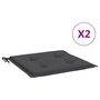 Voir la diapositive 2 : VIDAXL Coussins de chaise de jardin lot de 2 anthracite 50x50x3 cm