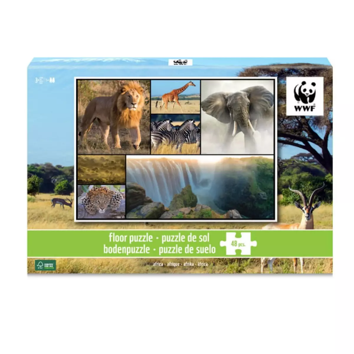 WWF Puzzle de sol 48 pièces : Afrique