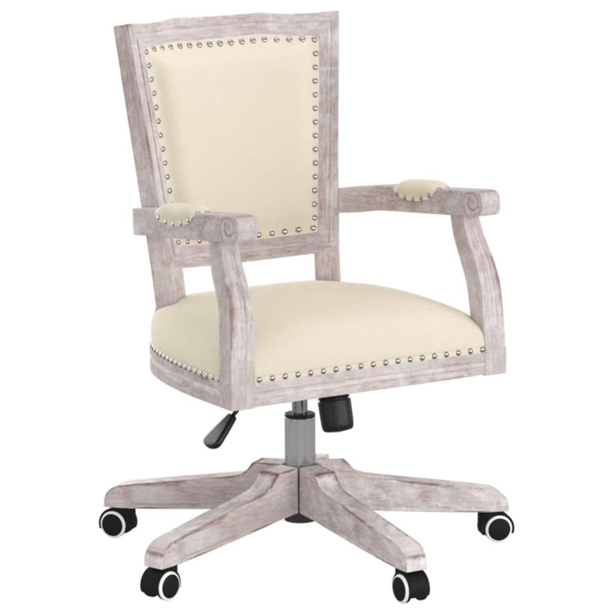 Voir la diapositive 2 : VIDAXL Chaise de bureau pivotante lin