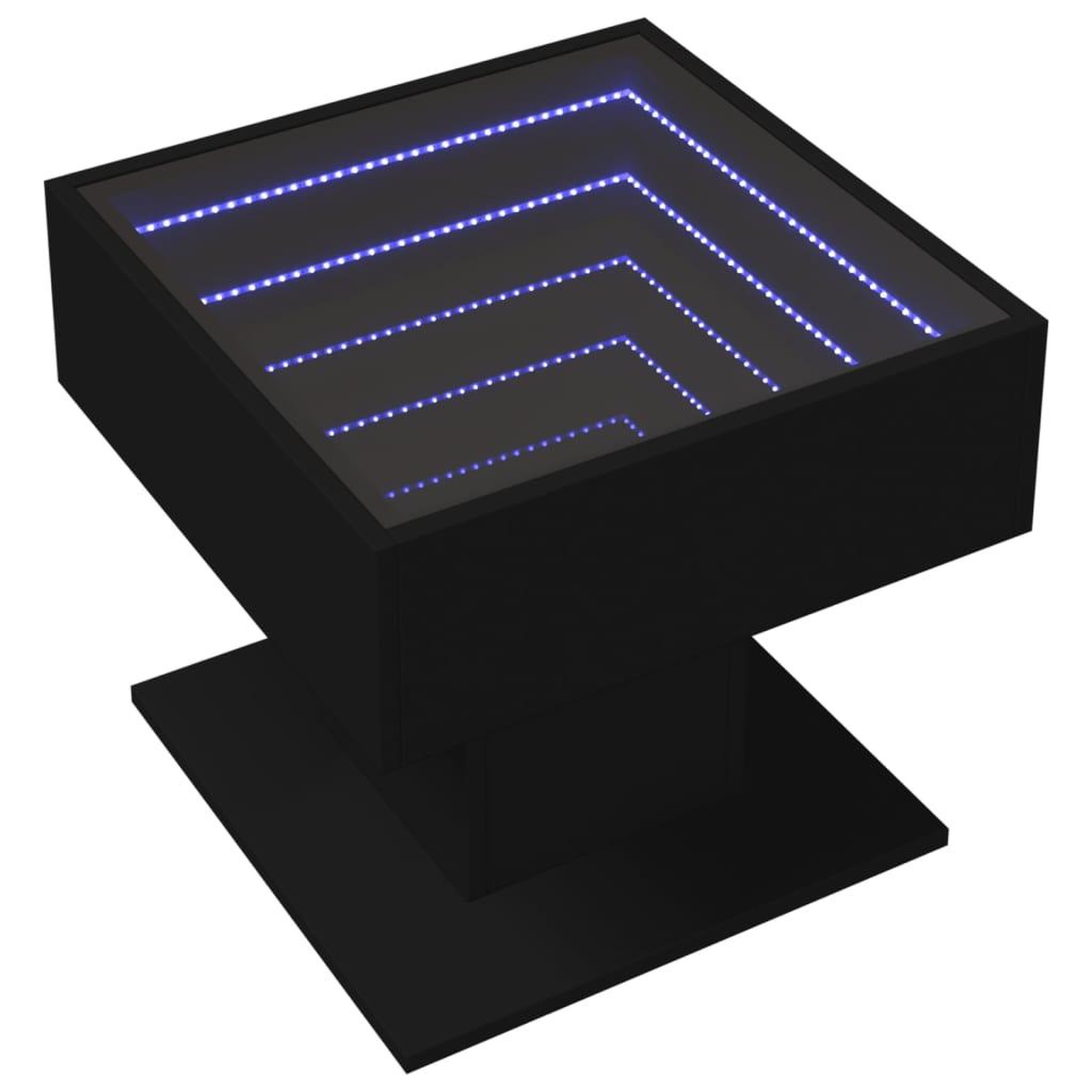 Voir la diapositive 3 : VIDAXL Table basse avec LED noir 50x50x45 cm bois d'ingenierie