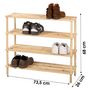 Voir la diapositive 3 : FORNORD Meuble range chaussures 4 niveaux Wood and co