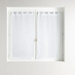 Paris Prix Paire de Voilages à Passants  Luminea  60x120cm Blanc