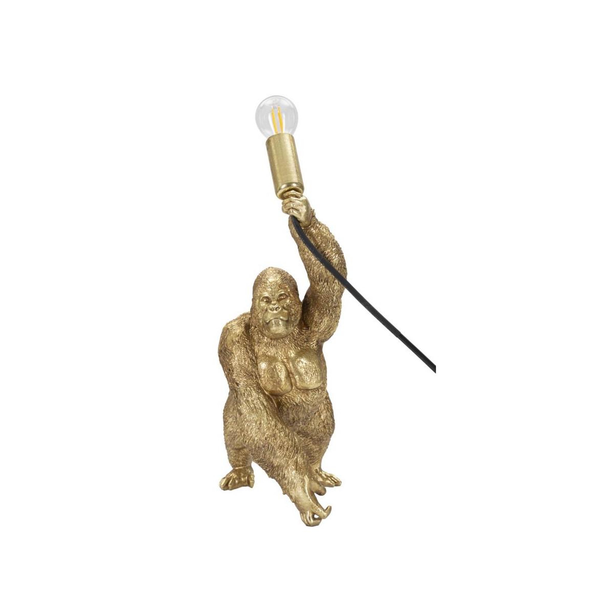 Voir la diapositive 2 : Paris Prix Lampe à poser en résine  gorille  40cm or