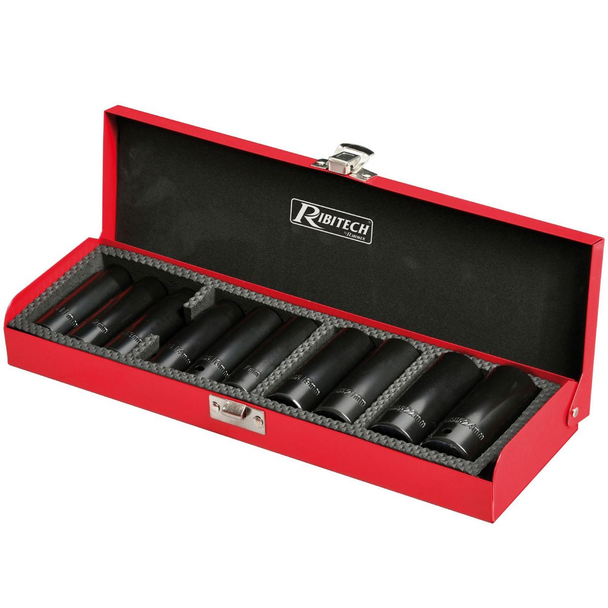 Ribitech Coffret de 10 douilles hexagonales 6 pans 1/2