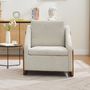 Voir la diapositive 3 : MERAX Fauteuil Fixe Chenille Beige
