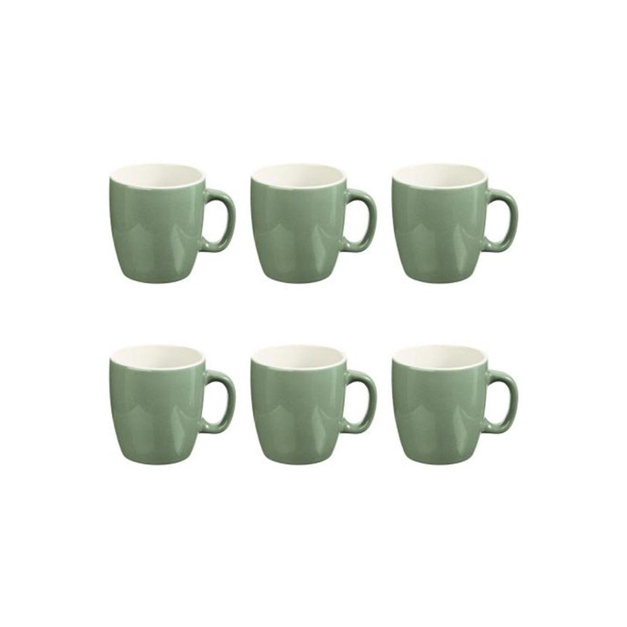 SECRET DE GOURMET Lot de 6 mugs  colorama  18cl menthe