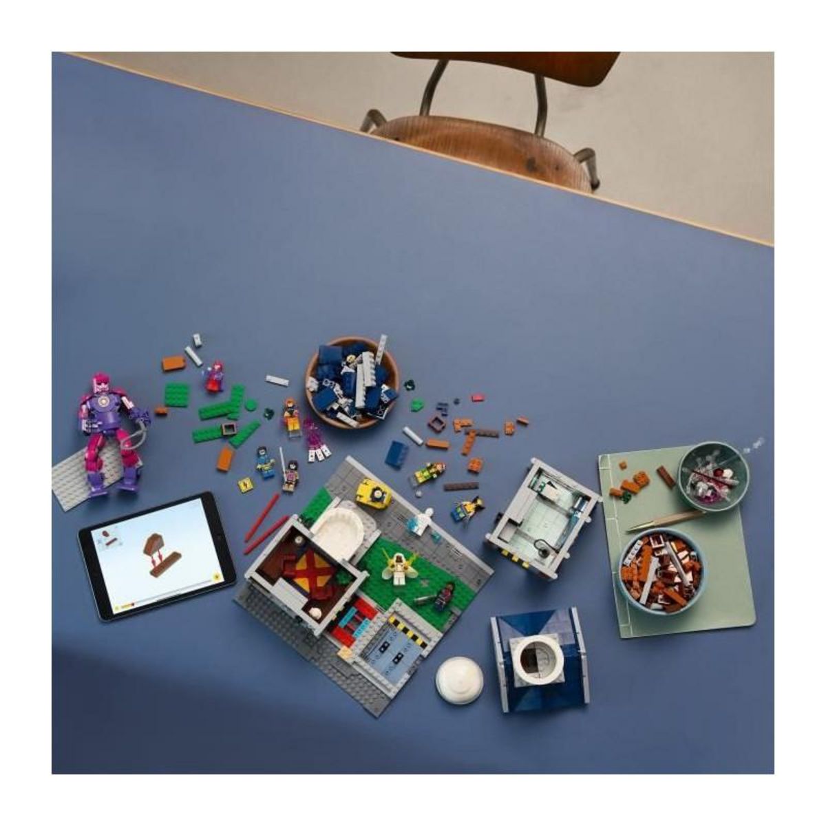 LEGO LEGO Marvel Les X-Men : l'institut Xavier - Set de construction pour adultes avec minifigurines dont Wolverine et Professeur X p