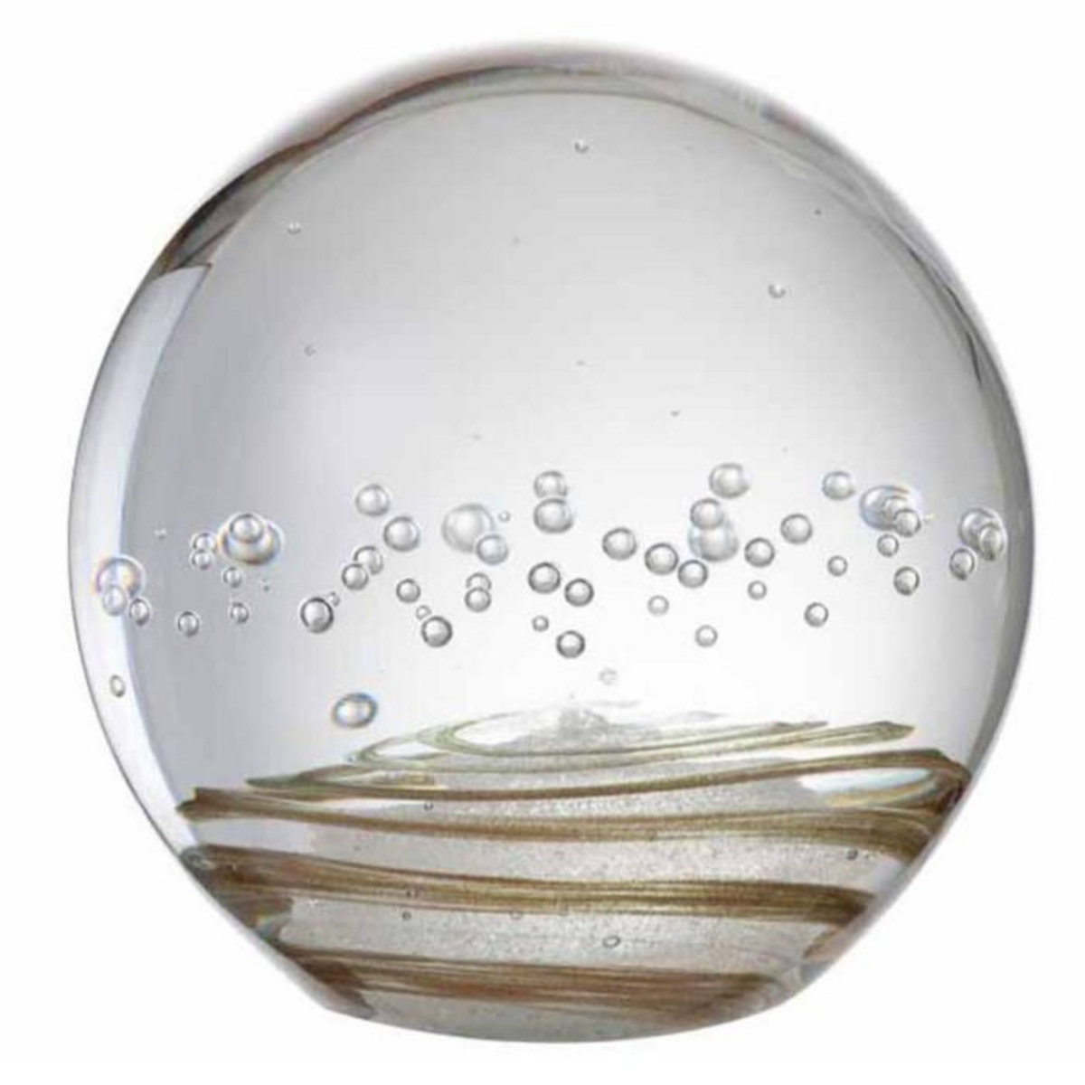 Paris Prix Presse-Papier en Verre  Spirale Bulles  12cm Cuivre