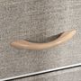 Voir la diapositive 5 : HOMCOM Meuble de rangement commode design - 3 tiroirs, 2 étagères - métal MDF non tissé beige