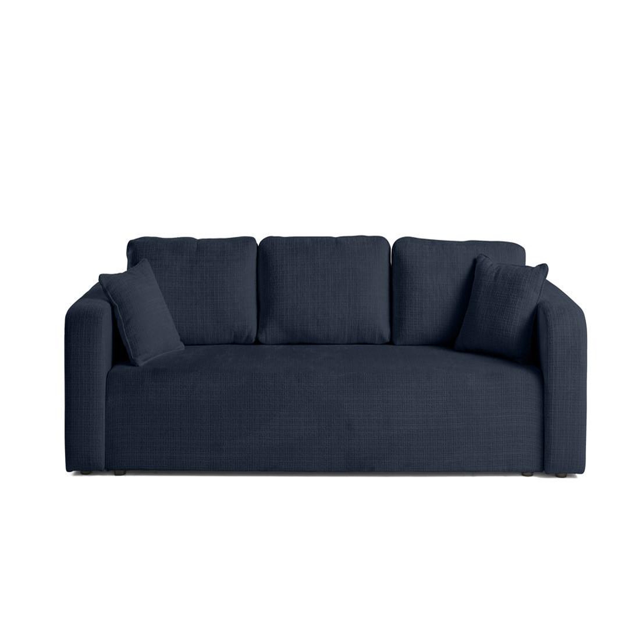 Voir la diapositive 1 : BEST MOBILIER Miro - canapé droit 3 places - convertible avec coffre - en velours texturé