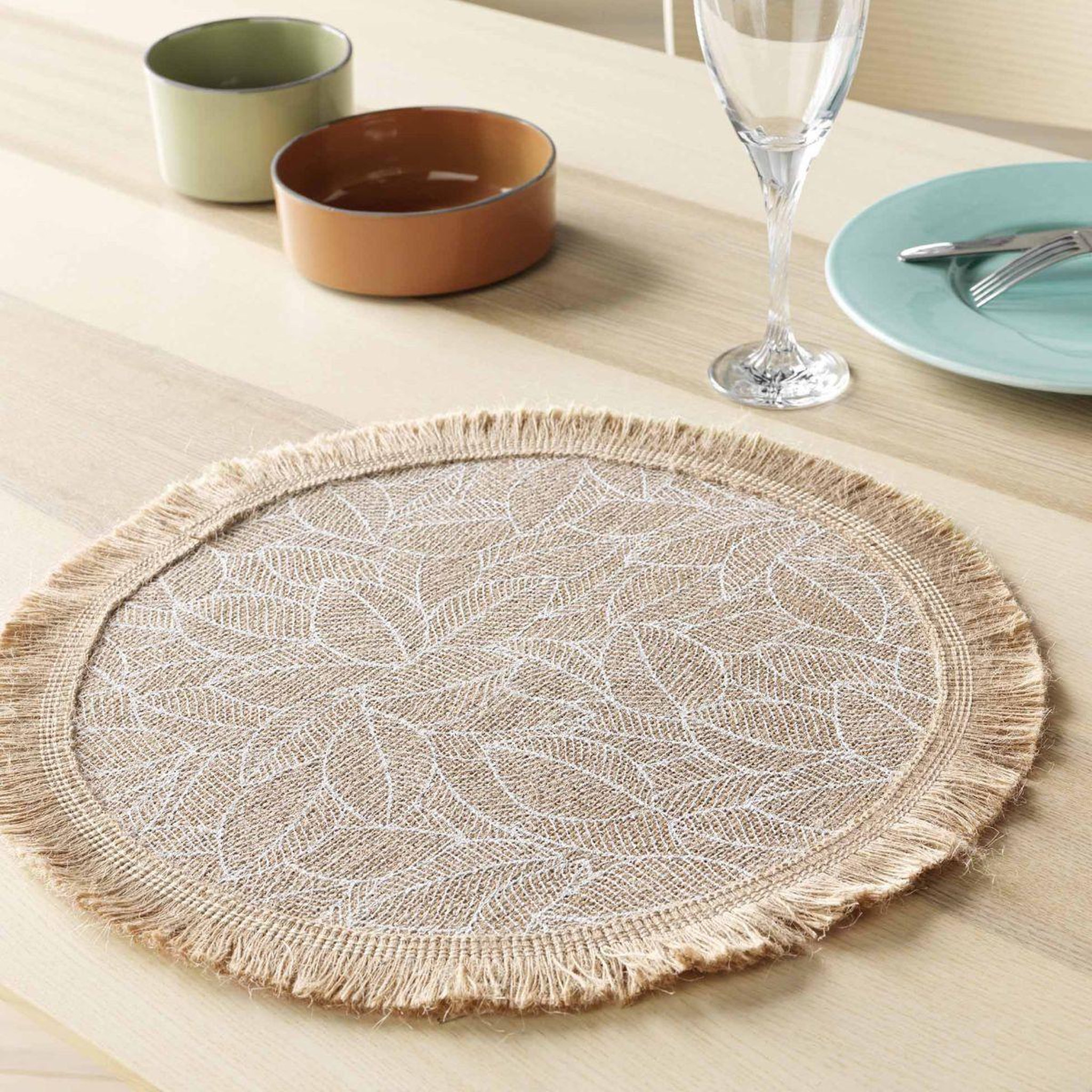 Voir la diapositive 4 : Douceur d'Intérieur Set de Table en Jute  Colombie  38cm Naturel
