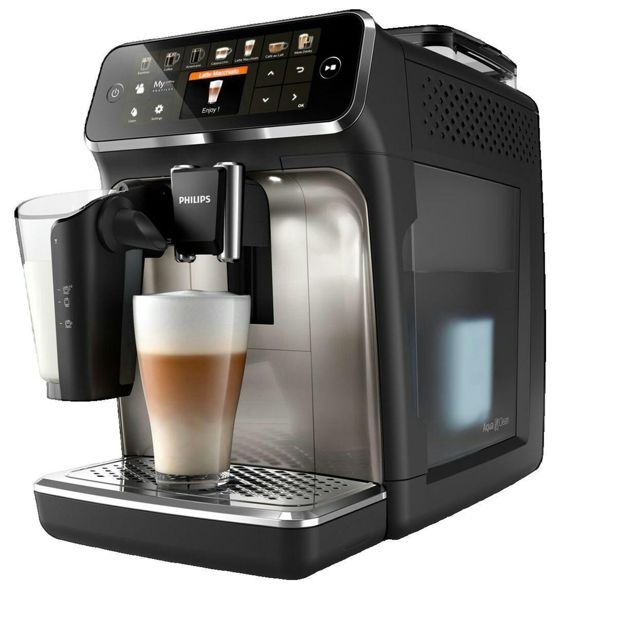 Voir la diapositive 3 : Philips Cafetière Superautomatique Philips EP5447/90 Noir et Chrome