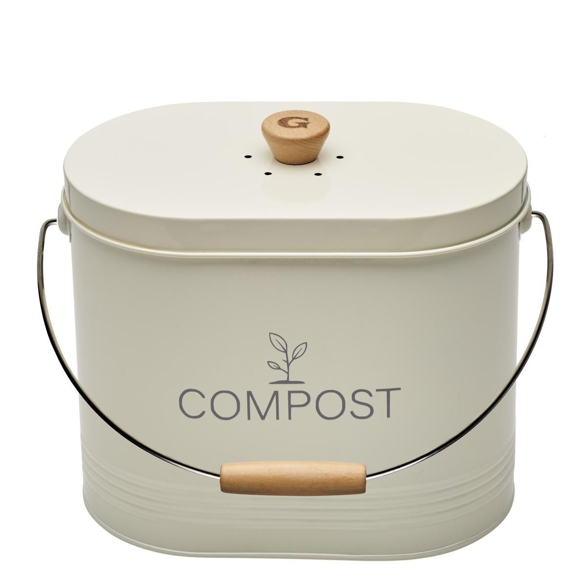 Guillouard Seau a compost ovale 7l beige avec filtre - 040633