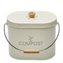 Voir la diapositive 2 : Guillouard Seau a compost ovale 7l beige avec filtre - 040633
