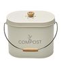 Voir la diapositive 2 : Guillouard Seau a compost ovale 7l beige avec filtre - 040633