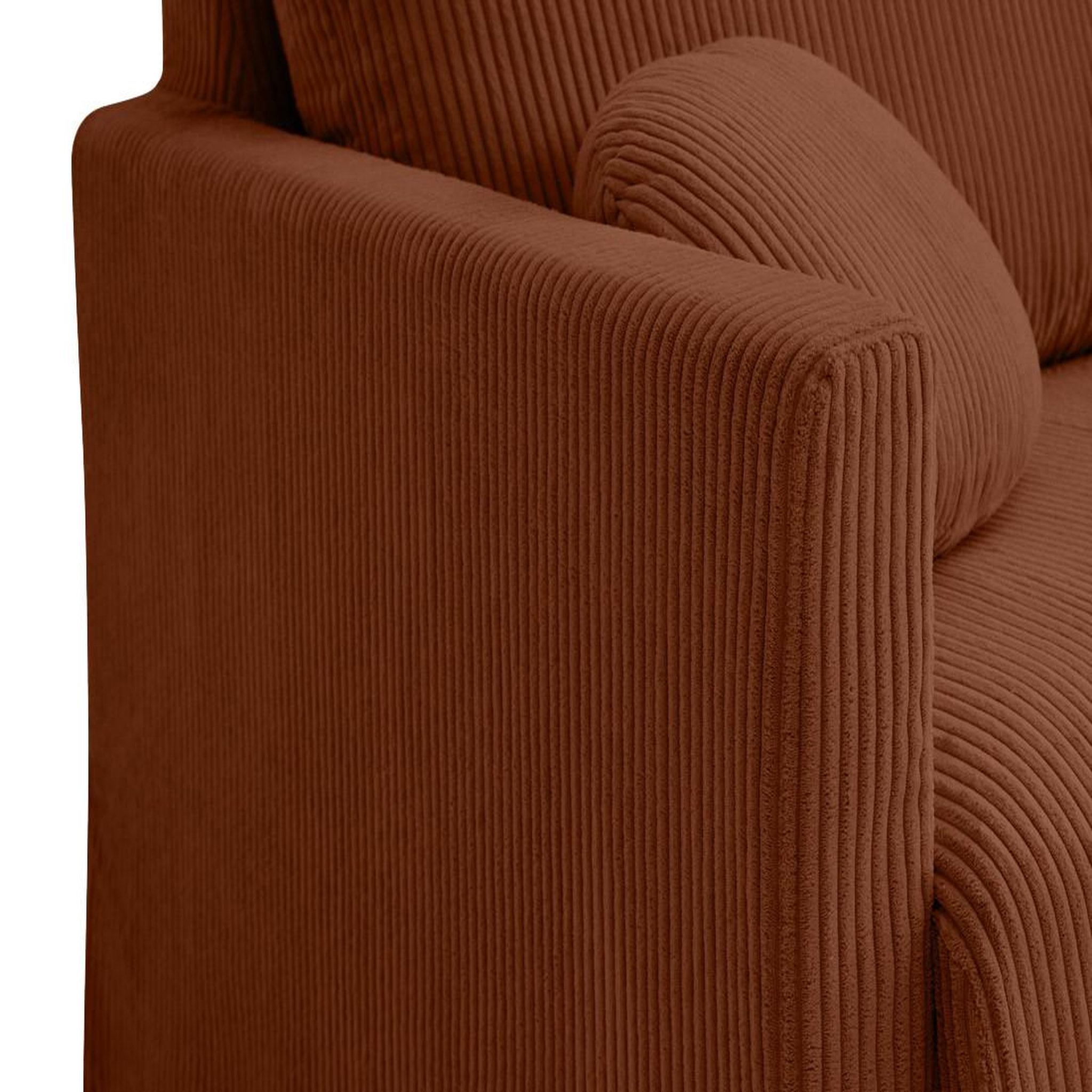 Voir la diapositive 6 : LISA DESIGN Serena - canapé droit déhoussable 2 places en velours côtelé