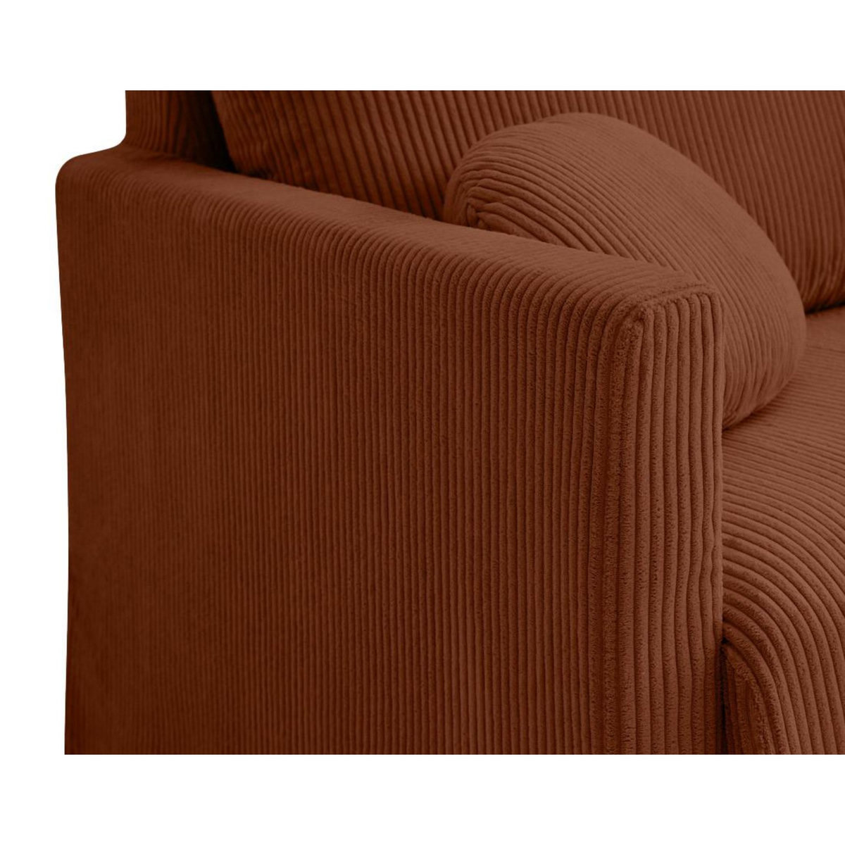 LISA DESIGN Serena - canapé droit déhoussable 2 places en velours côtelé