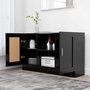 Voir la diapositive 3 : VIDAXL Buffet Noir 120x30,5x70 cm Bois d'ingenierie