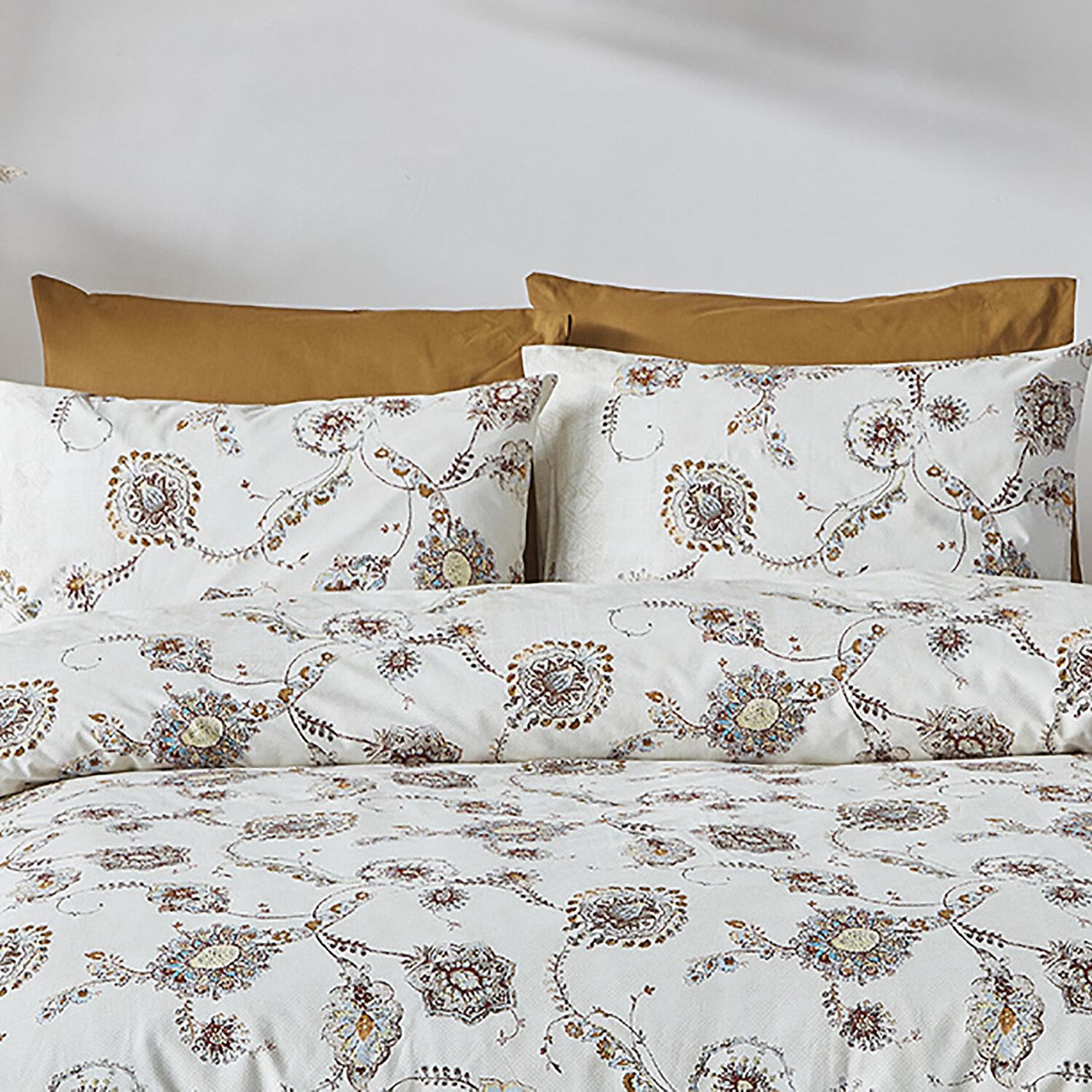 Voir la diapositive 2 : Home collection Parure housse de couette 100% coton 57 fils imprimé - alesta