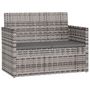 Voir la diapositive 2 : VIDAXL Banc de jardin avec coussins Gris 105 cm Resine tressee