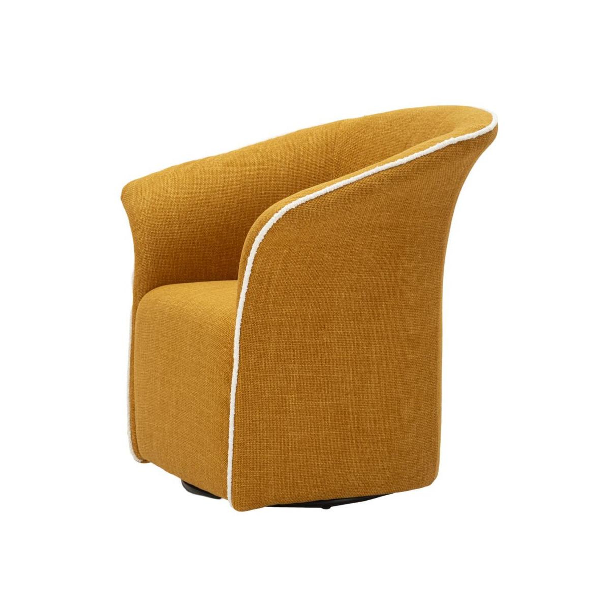 Voir la diapositive 3 : Paris Prix Fauteuil pivotant design  siena  83cm moutarde