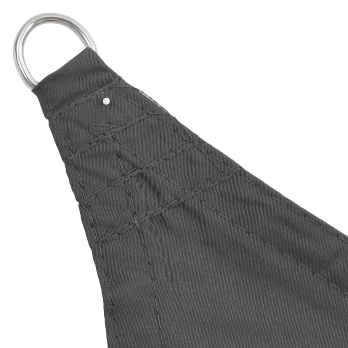 VIDAXL Voile de parasol tissu oxford triangulaire 5x5x5 m anthracite